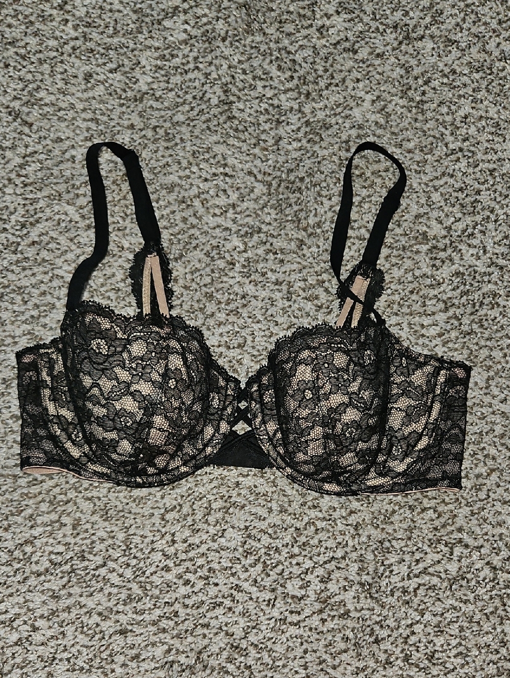 Victoria's Secret Black Lace Very Sexy Balconette Bra